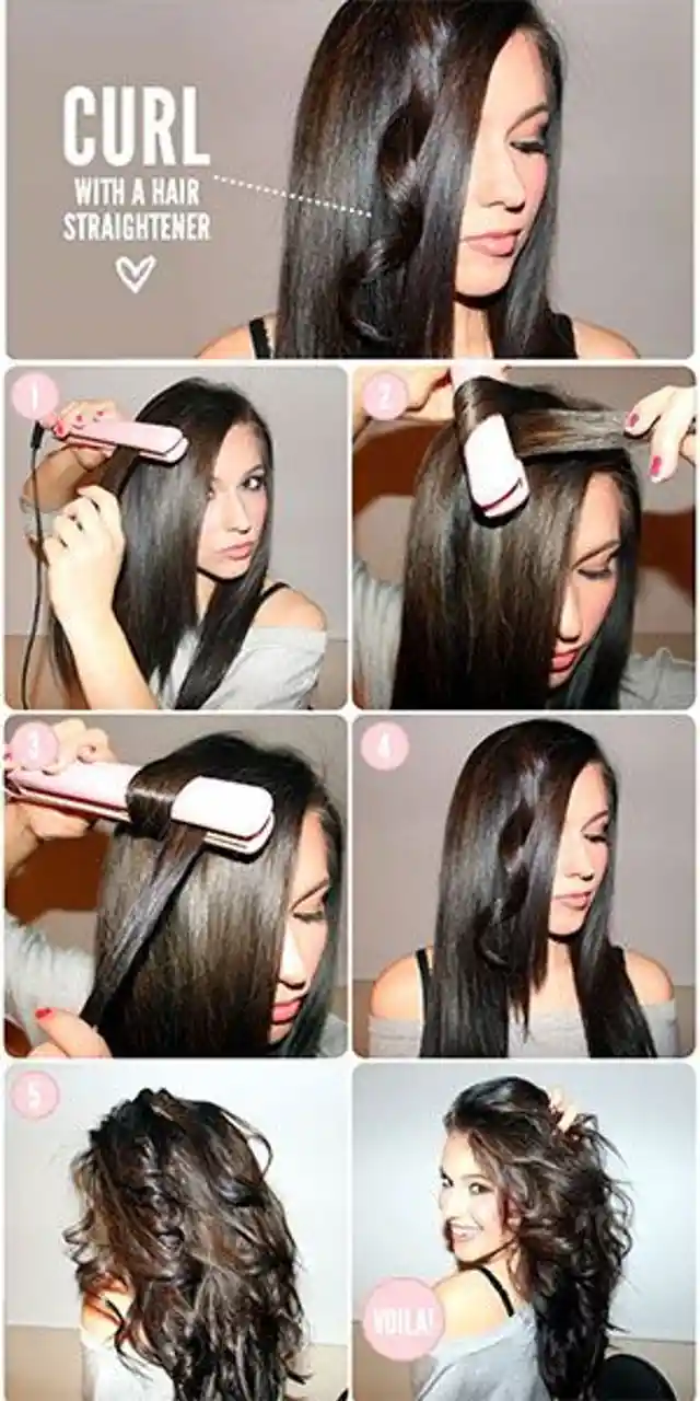 10. Curl Your Hair With a Straightener