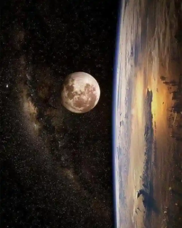 The earth and moon from space. Wow! (Photo by NASA)&nbsp;