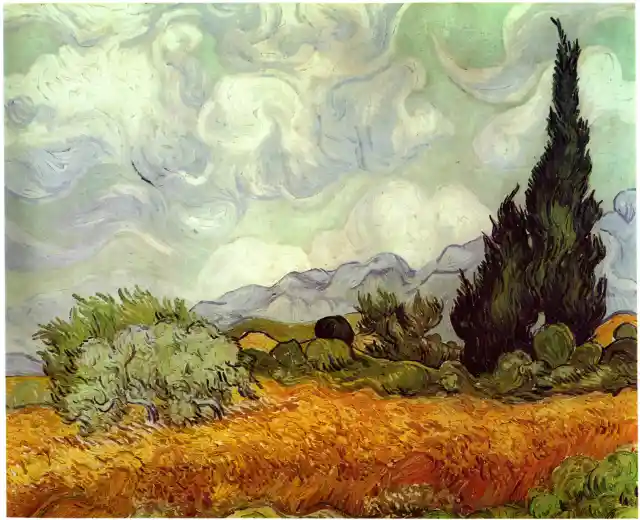 Van Gogh’s Cypresses --- The Met, New York