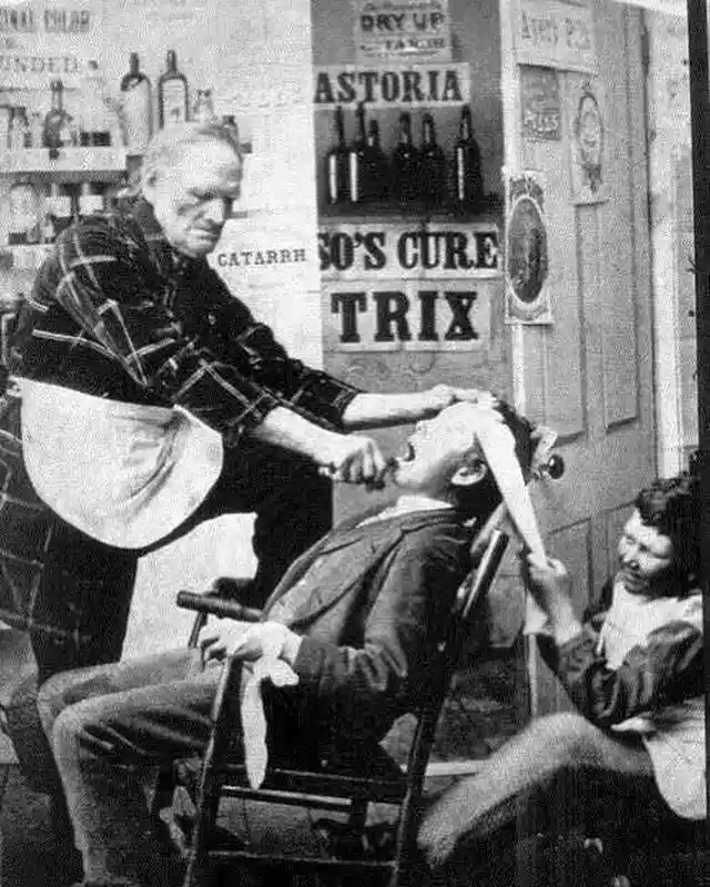 A trip to the dentist in 1892.