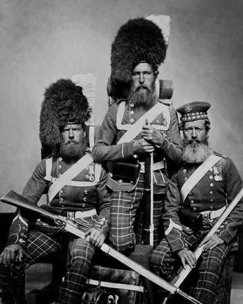 The Men of '72 Highlanders who served in the Crimean War in 1854.