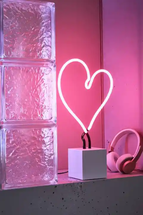 8. Neon Heart Lamp