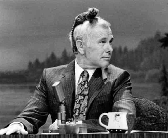 Johnny Carson and his little friend on The Tonight Show