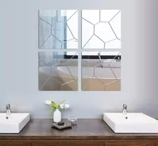 37. Create a Mirrored Backsplash for Your Bathroom
