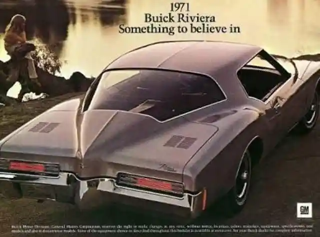 Here's a 1971 Buick Riviera with Boattail ad.