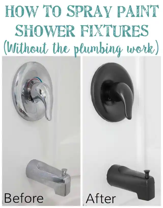 9. Paint Your Shower Fixtures