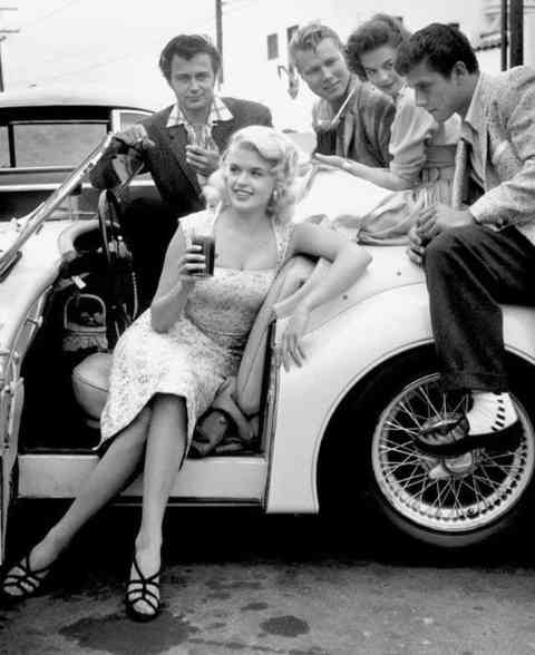 The Groovy Group of Young Hollywood in 1955 included Jayne Mansfield, Natalie Wood, Lance Fuller, John Smith &amp; Bob Fuller.