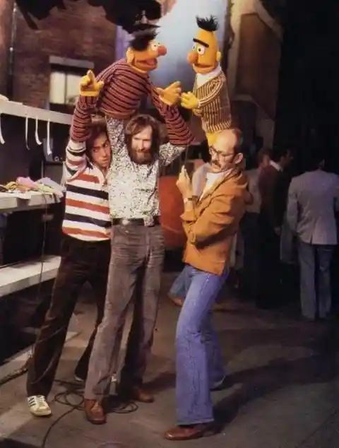 Behind the scenes at Sesame Street, with Richard Hunt, Jim Henson and Frank Oz.